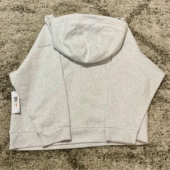 NWT DKNY Sport Women’s Rhinestone Sequin Logo Hoodie Light Gray - Size 2X - Picture 8 of 12